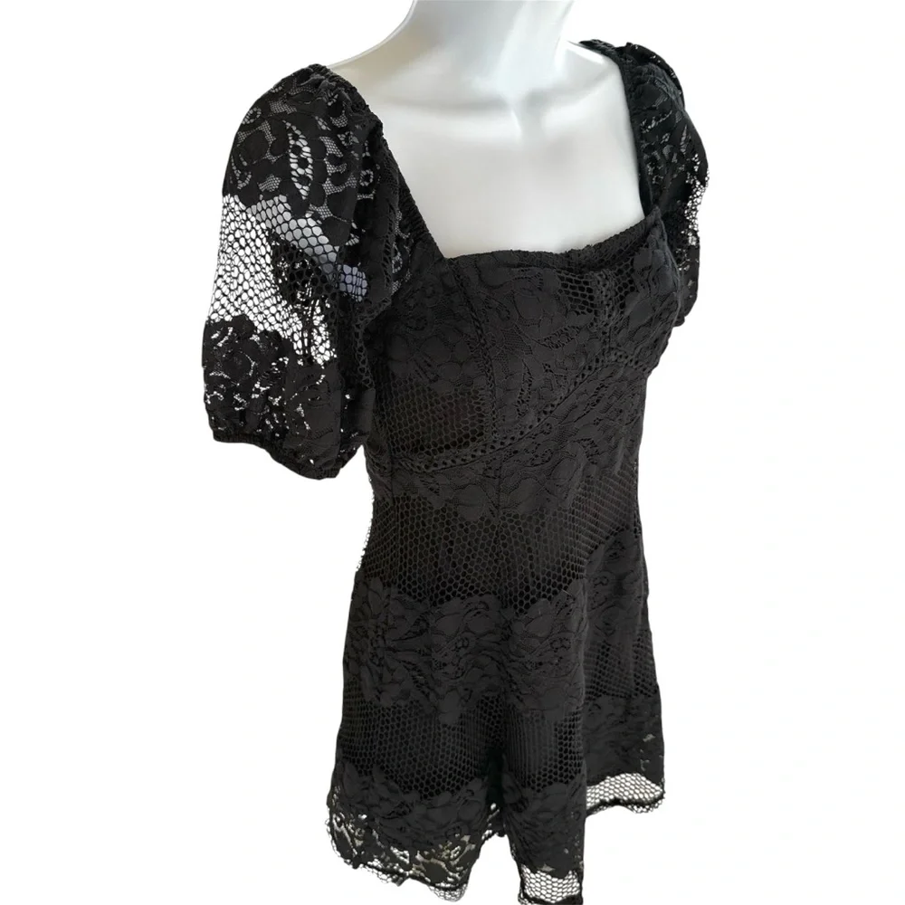 Free People Be Your Baby Black Lace Dress - Picture 4 of 12